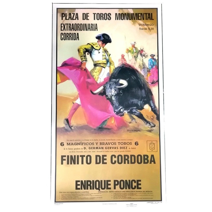 Poster taurino di Finito de Córdoba ed Enrique Ponce