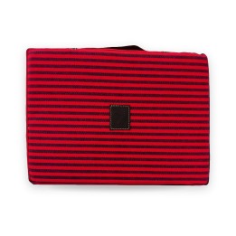 Hípica equestrian bullring cushion, blue and red stripes