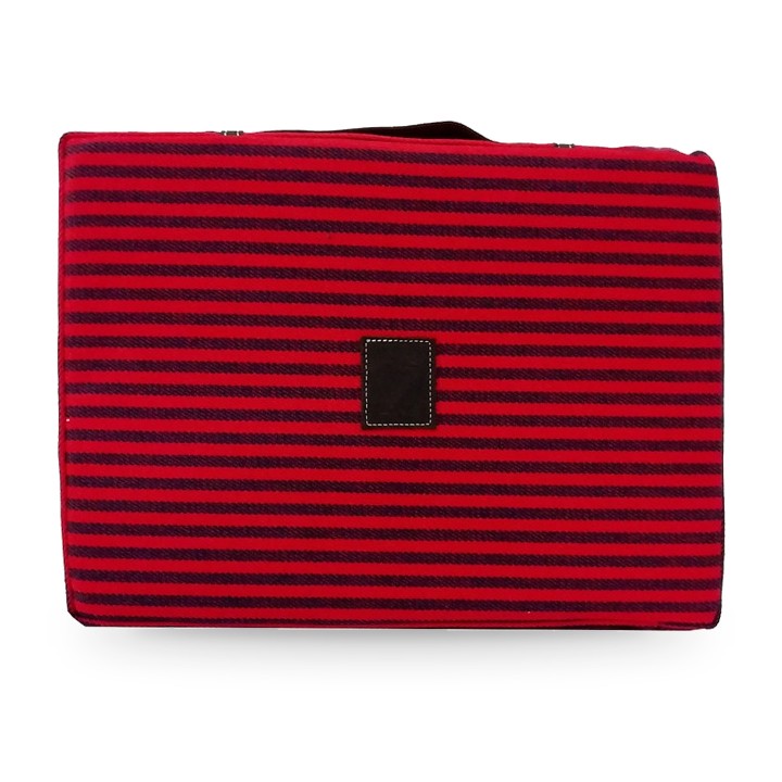Cuscino da arena ippica a righe blu e rosse