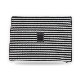 Coussin d'arènes campero rayé noir et blanc