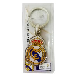 REAL MADRID LLAVERO ESCUDO PLATA - Mayal Bolsos y Complementos