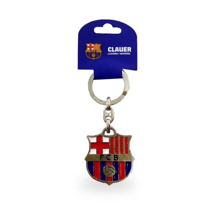 Offizieller FC Barcelona Schlüsselanhänger aus Metall mit Wappen