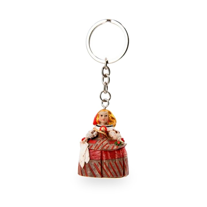 Porta-chaves da Menina de Velázquez com vestido vermelho