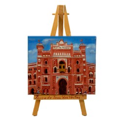 Mini peinture à l'huile "Monuments de Madrid"
