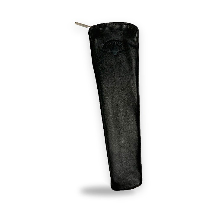 Leather hand fan case with zip – view 10