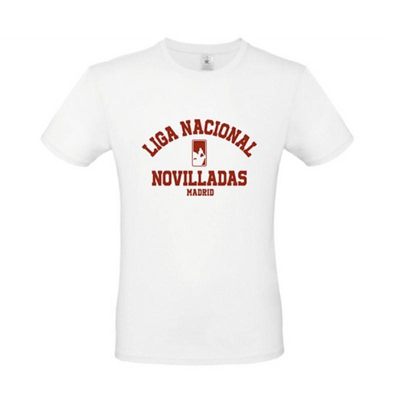 Camiseta Liga Nacional de Novilladas de Madrid  color blanco