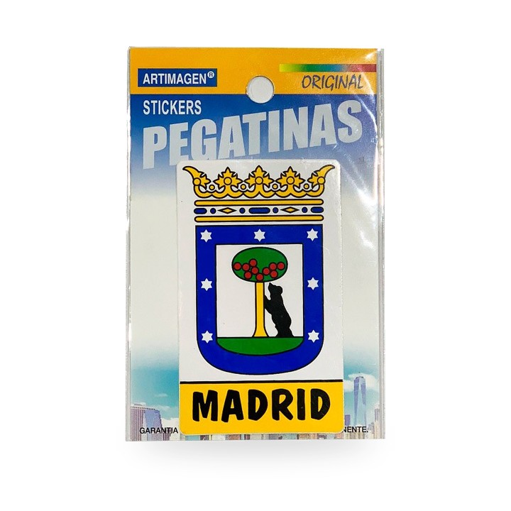 Autocolante de Madrid com brasão ou bandeira da Comunidade