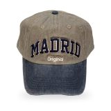 Casquette Robin Ruth « Madrid Original » bicolore marron à visière en jean