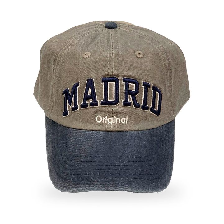 Casquette Robin Ruth « Madrid Original » bicolore marron à visière en jean