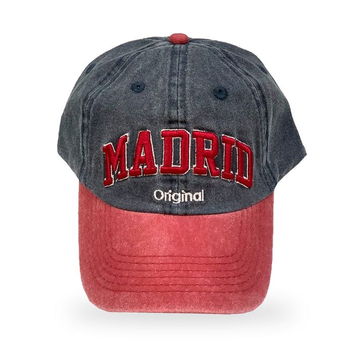Casquette Robin Ruth « Madrid Original » bicolore gris à visière rouge