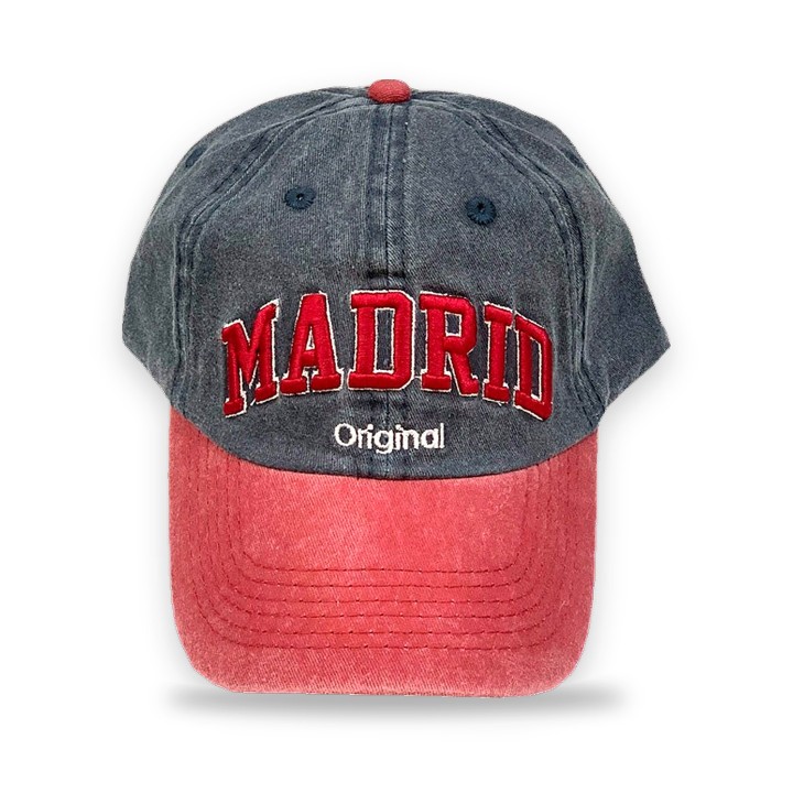 Gorra Robin Ruth «Madrid Original» bicolor gris con visera roja