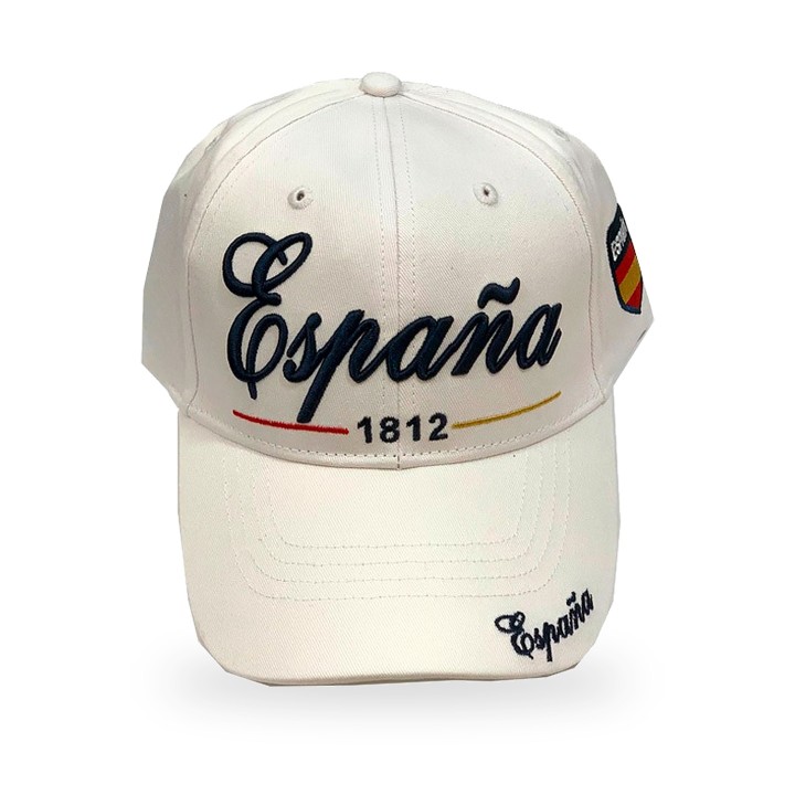 Cap Robin Ruth España, Modell 3 in Weiß mit „España 1812“