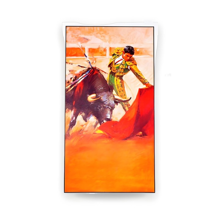 Fully personalised bullfight poster, Muleta design