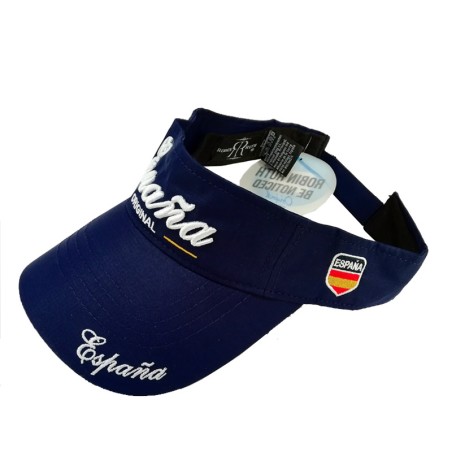 Visera "España" adulto unisex color azul marino