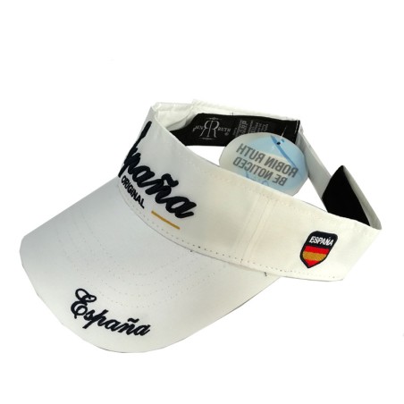 Visera "España" adulto unisex color blanco