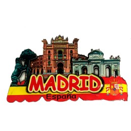 Imán de nevera de madera "Madrid"