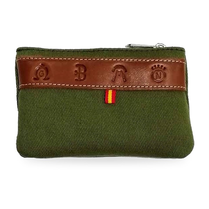 Porta-moedas de tecido com ferros de ganadarias, cor verde – vista 5
