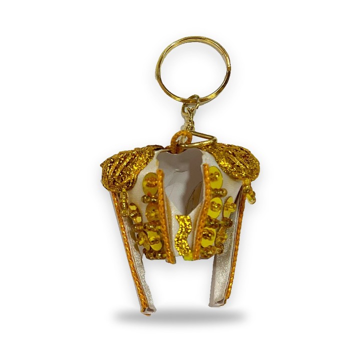 Porte-clés veste de torero fait main, coloris blanc