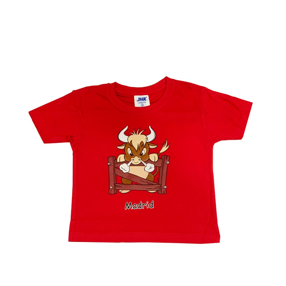 T-shirt "Angry Bull" rouge pour enfant