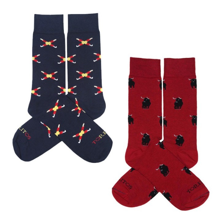 Calcetines toreritos banderillas y toro