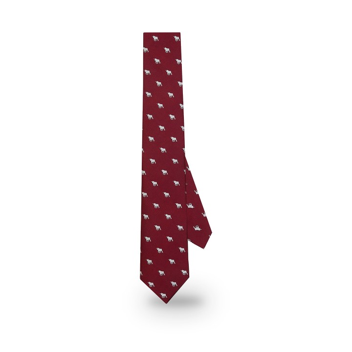 Cravatta taurina Toreritos granata con toro – vista 7