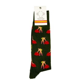 Chaussettes "passe torero" vert