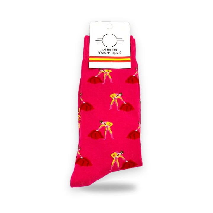 Bullfighting passes socks in fuchsia