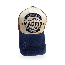 Zweifarbige Madrid-Cap im verwaschenen Vintage-Look