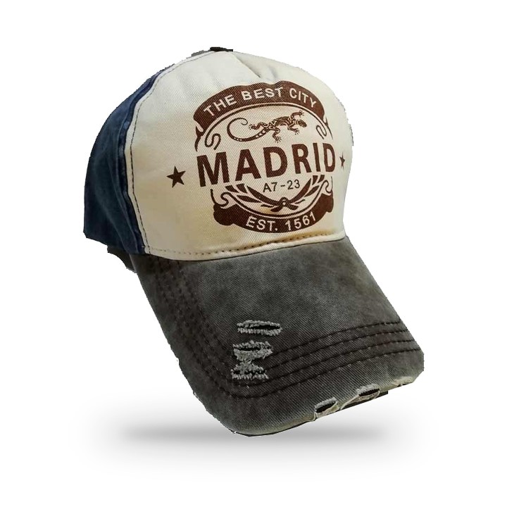 Zweifarbige Madrid-Cap im Vintage-Look – Ansicht 3
