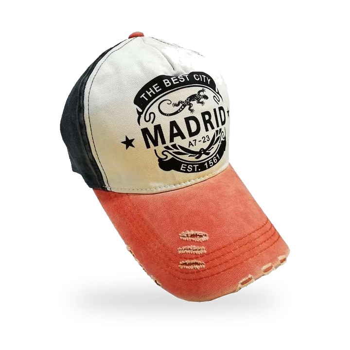 Gorra con visera Madrid bicolor de aire vintage – vista 4