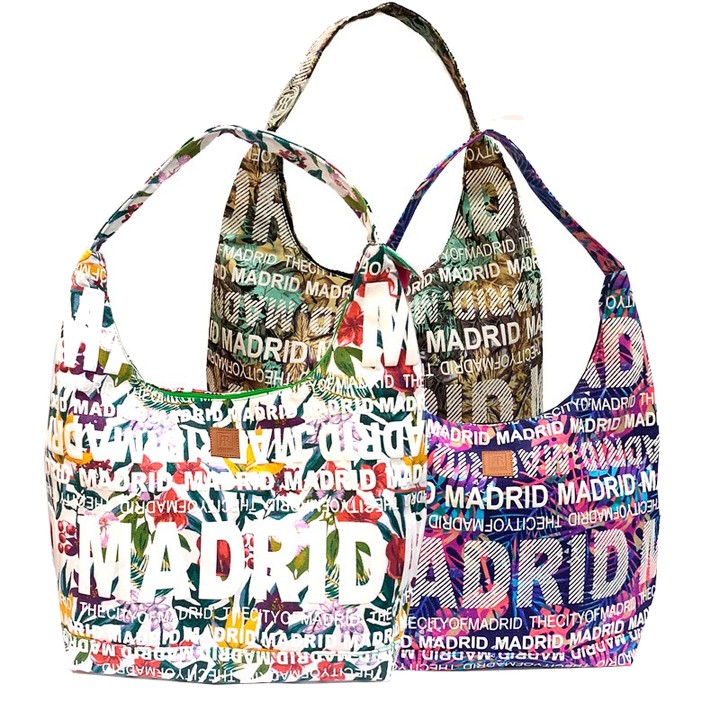 Bunte Gondel-Tasche Madrid mit tropischem Muster