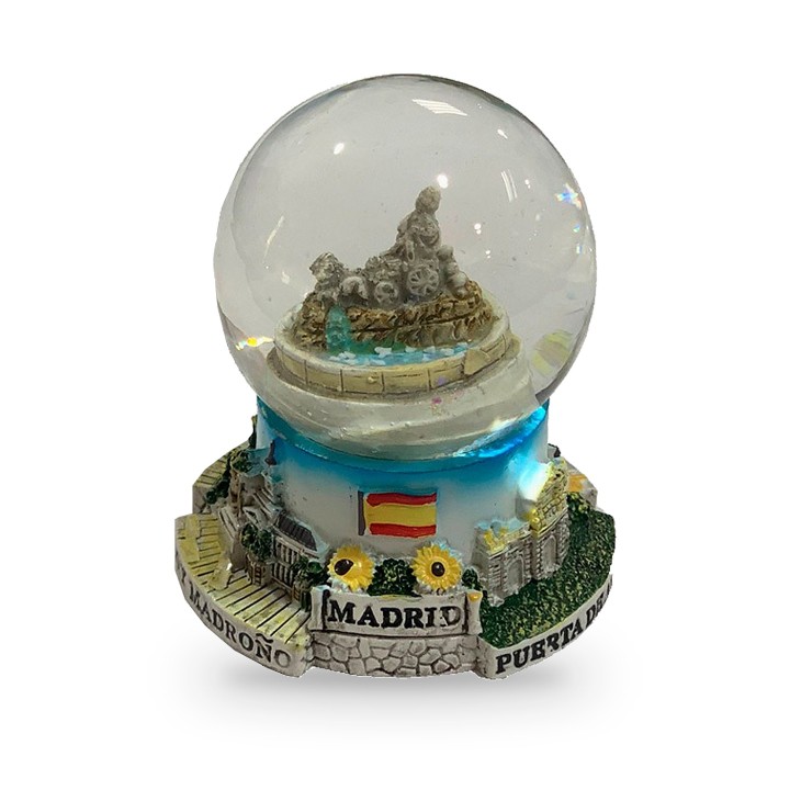 Schneekugel mit Madrider Wahrzeichen, Modell Cibeles