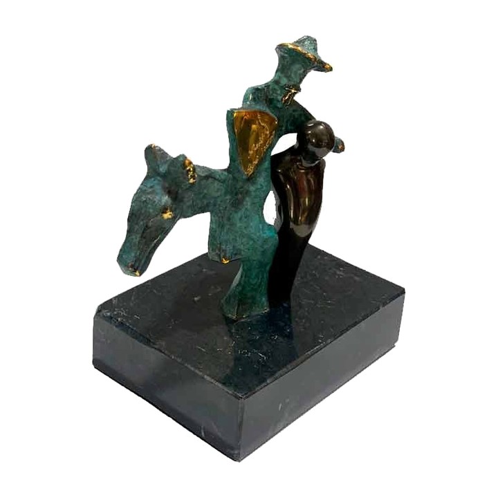 Escultura em bronze de Dom Quixote e Sancho Pança – vista 3
