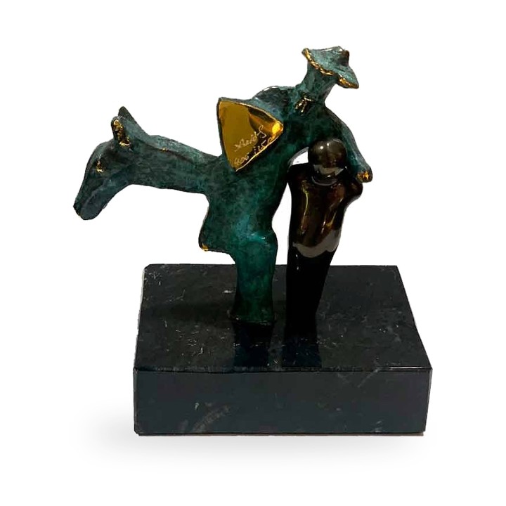 Escultura em bronze de Dom Quixote e Sancho Pança – vista 4