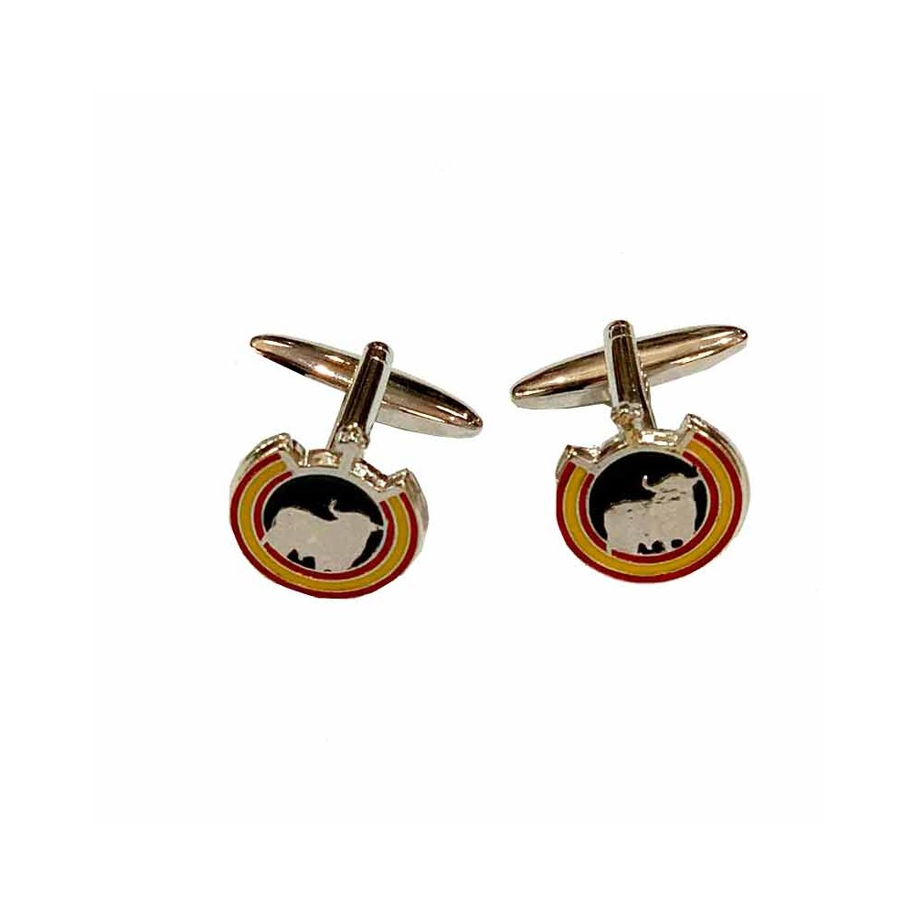 Bullfighting cufflinks "bull and flag of Spain"