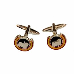 Bullfighting cufflinks "bull and flag of Spain"