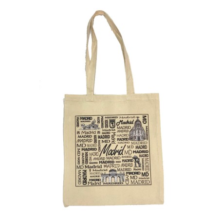 Bolsa de Tela "Souvenirs de Madrid" Madrid en blanco y negro