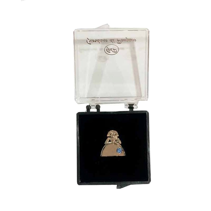 Menina-Pins mit farbigem Stein – Ansicht 2