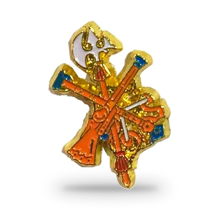 Pin da Legión Española com emblema em metal dourado