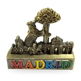 Riproduzione dei monumenti di Madrid da scrivania in metallo