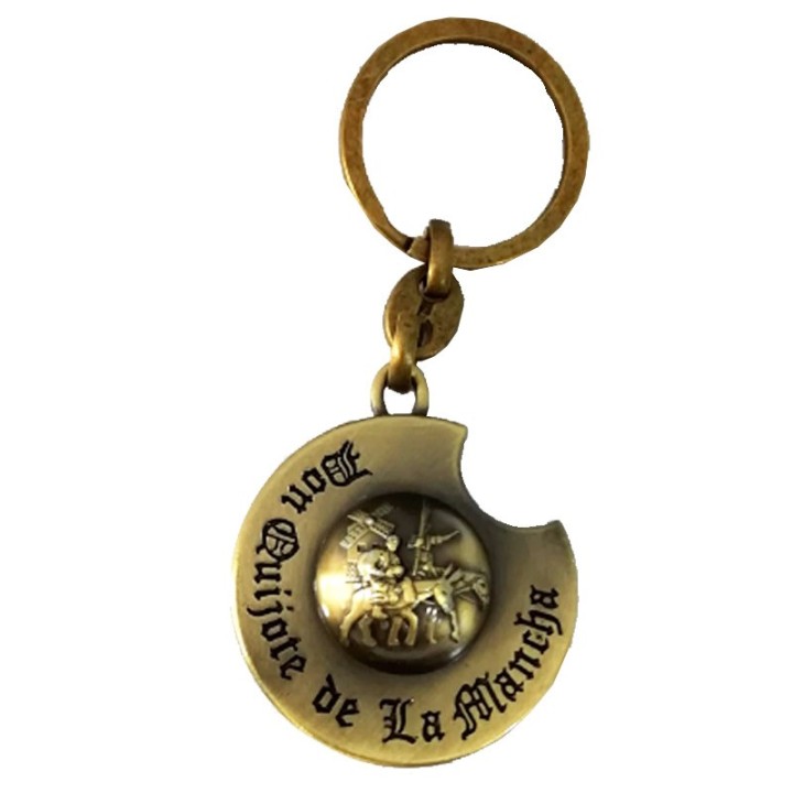 Porte-clés en métal "Don Quichotte et Sancho"