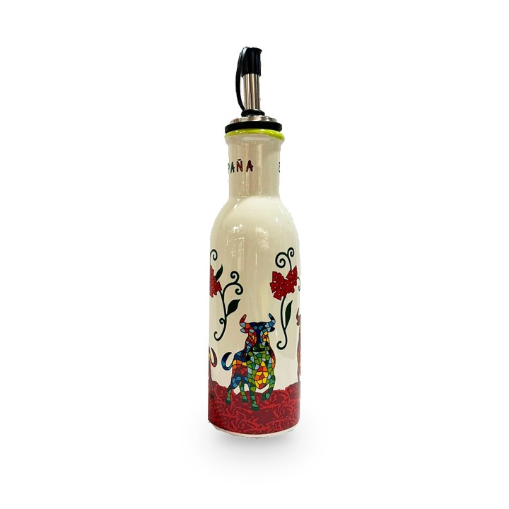 Ölflasche aus Keramik mit Stier im Mosaik – Ansicht 4