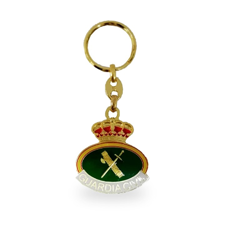 Porta-chaves da Guardia Civil em metal dourado – vista 3