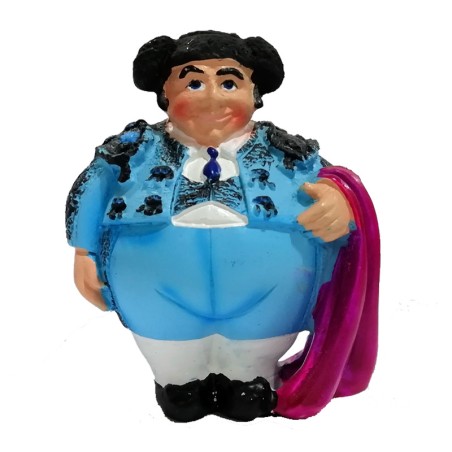 Figurine drôle de torero, taille moyenne bleu