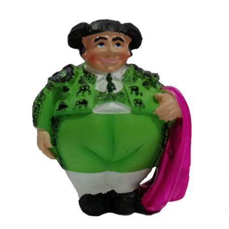 Funny bullfighter figure, medium size green