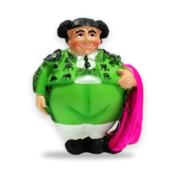 Figura de torero divertida Olé Mosaic en verde