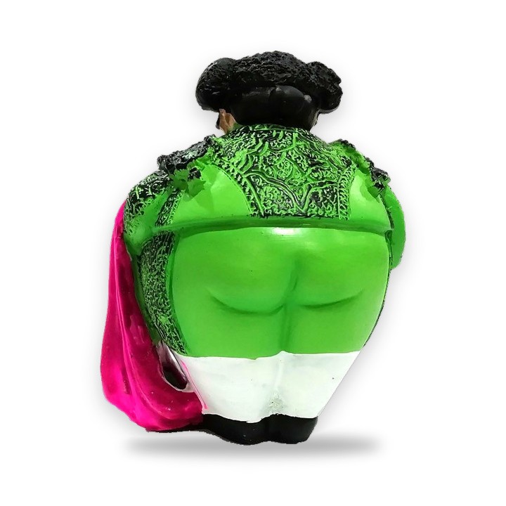 Figura de torero divertida Olé Mosaic en verde – vista 2
