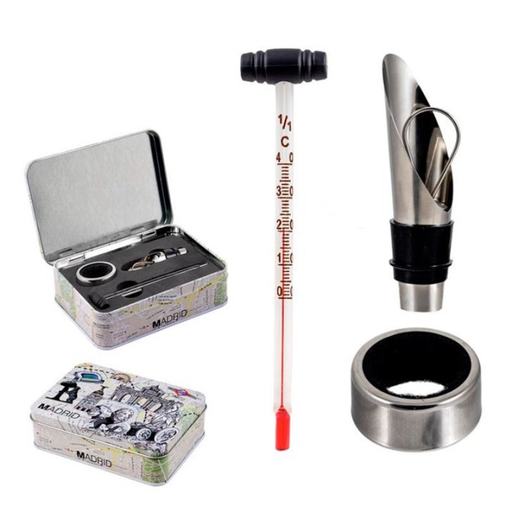 Coffret à vin Madrid avec accessoires