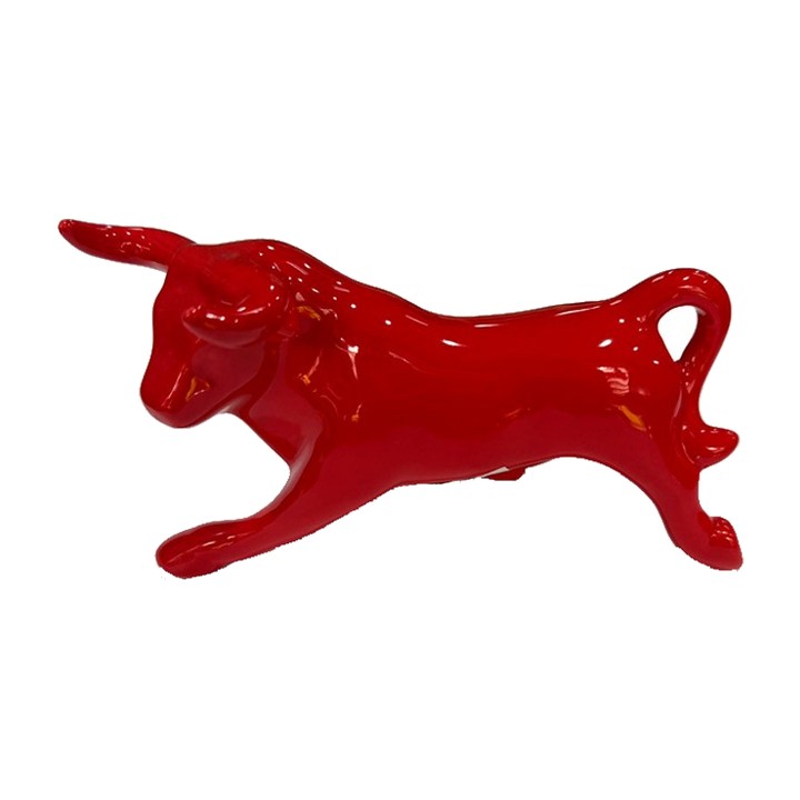Figura de toro embistiendo de porcelana Barcino – vista 3