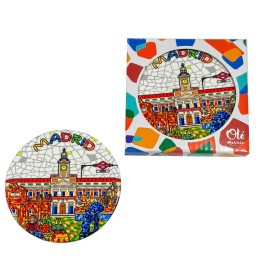 Souvenirs of Madrid mosaic coaster